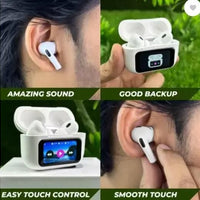 Smart Wireless Earbuds with LCD Touch Screen
