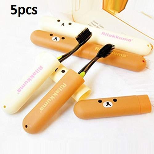 Mini Cute Travel Toothbrush Holder (Pack of 5)