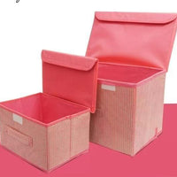 Foldable Woven Storage Box Organizer (1 Big Box & 1 Small Box)
