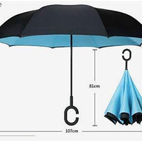 Double Layer Inverted Reversible Umbrella (Multicolor)