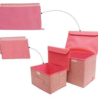 Foldable Woven Storage Box Organizer (1 Big Box & 1 Small Box)