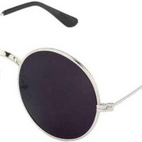 Unisex Black Round Sunglass