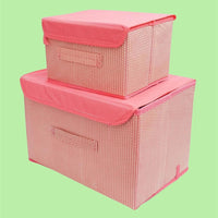 Foldable Woven Storage Box Organizer (1 Big Box & 1 Small Box)