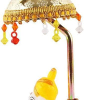 Exquisite Marble Ganesh with Umbrella Elegant Idol Decorative Showpiece - 20 cm  (Polyresin, Multicolor)